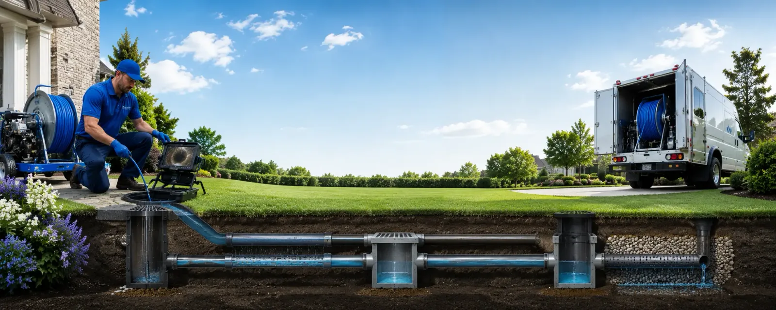 Outdoor drain cleaning information for Andover, NH